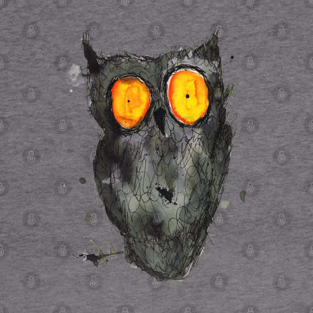 Scary owl by Bwiselizzy